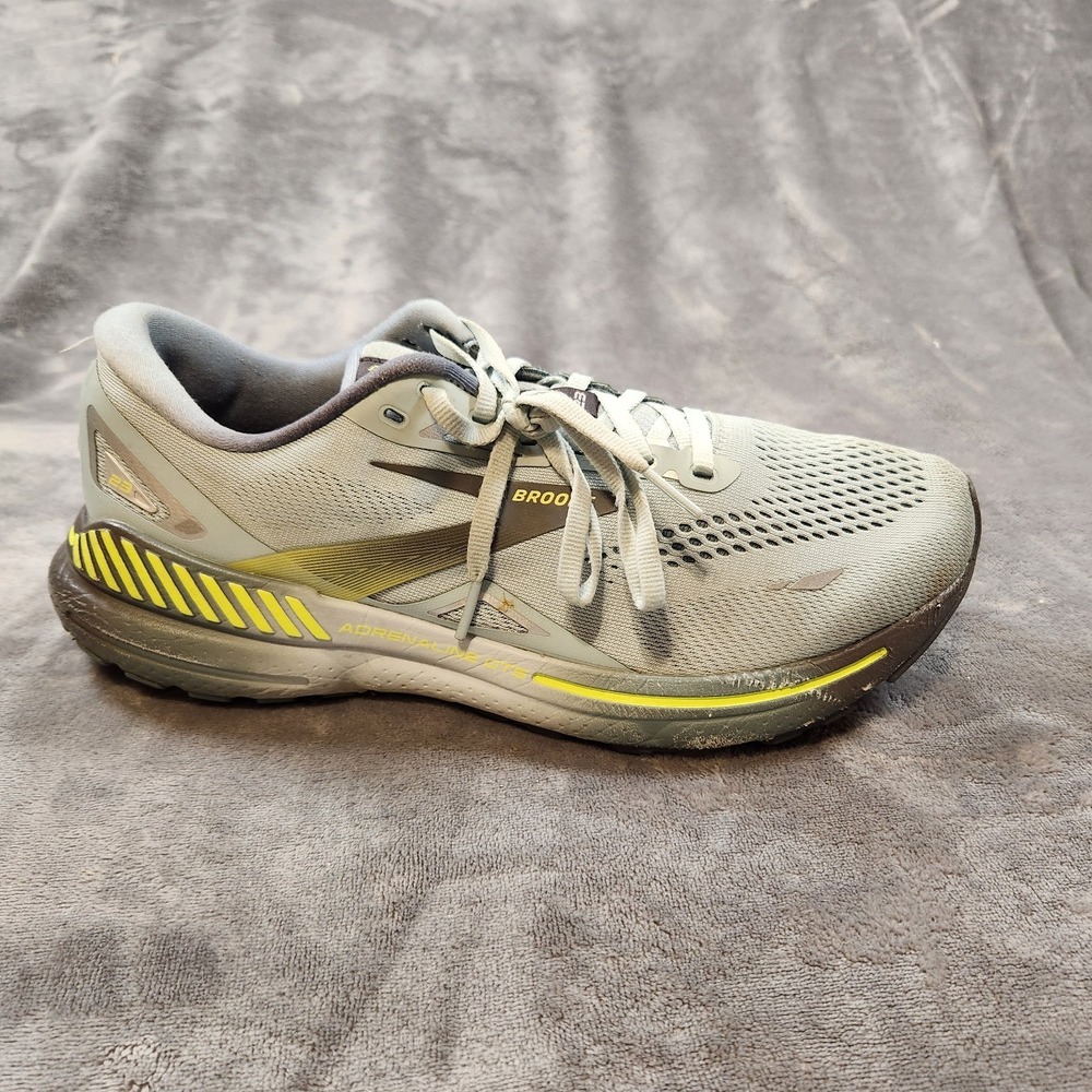 Brooks Shoes Mens 10 Gray Adrenaline GTS 23 Support Running Sneaker 1103911D458